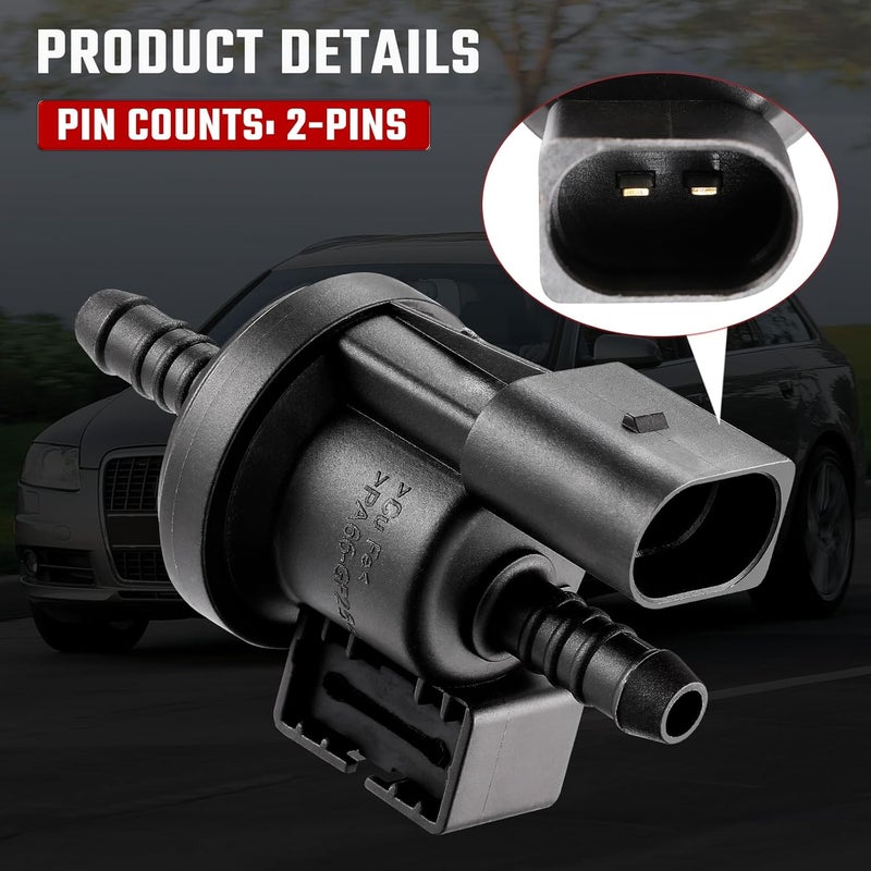 ISINFLASH 06E906517A EVAP Vapor Canister Purge Valve Solenoid Assembly Compatible With Volkswagen VW Beetle Eos Golf Sportwagen GTI Jetta Passat Rabbit Touareg Audi A4 A6 0280142431 - Image 5